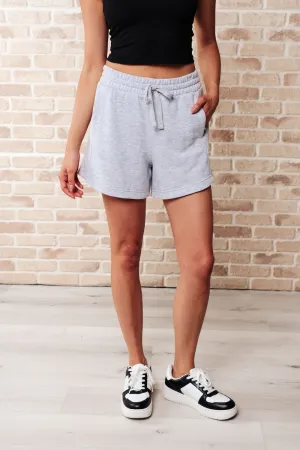 Work it Out Drawstring Shorts in Grey