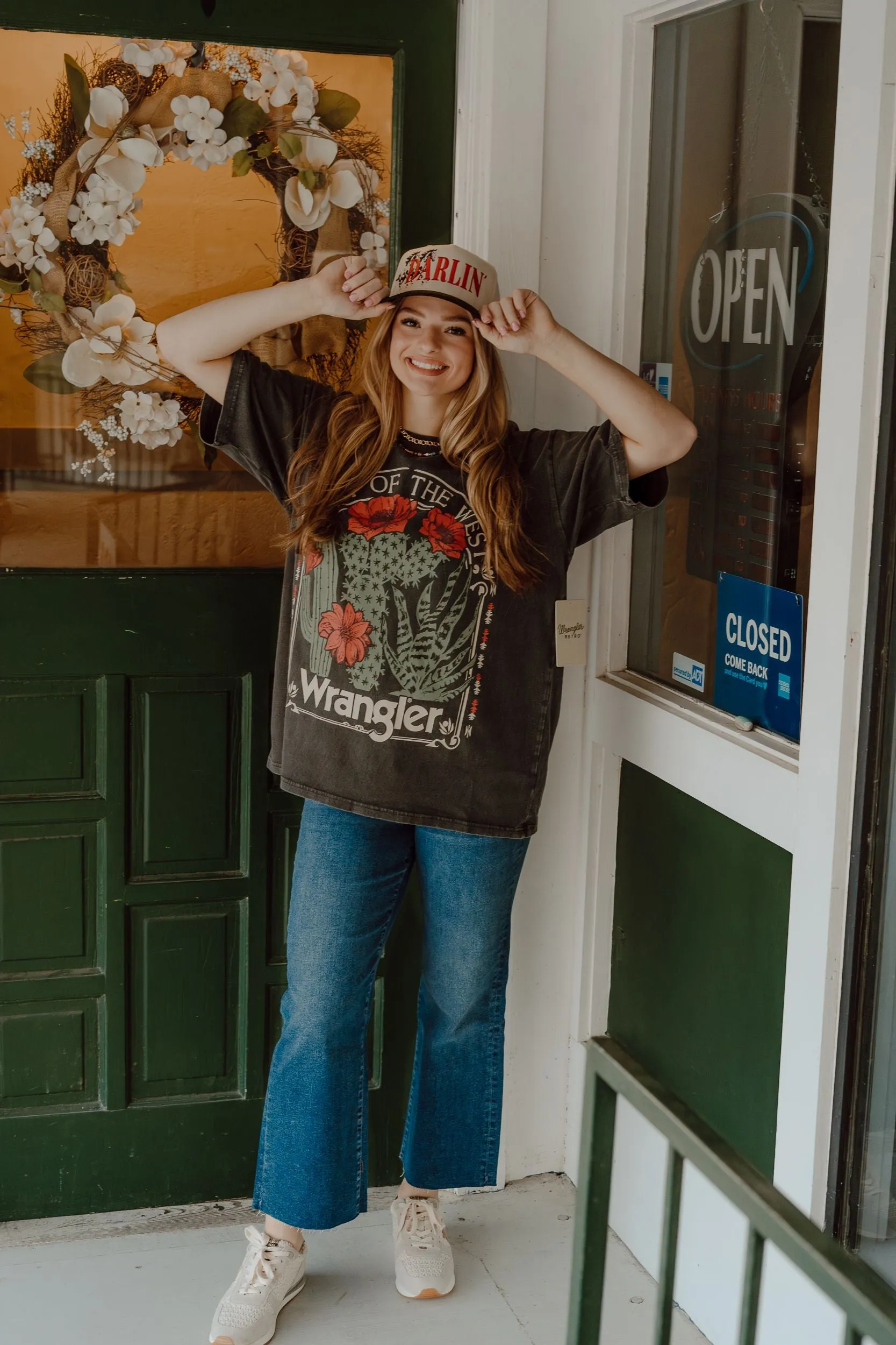 Wrangler Cactus Flowers Oversized Tee 112354382