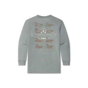 Youth SEAWASH™ Tee - Decoy Stamp - Long Sleeve